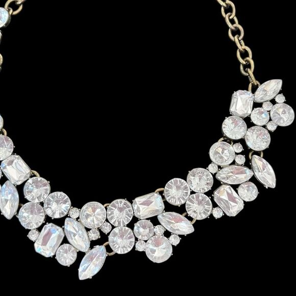 Sugarfix Clear Crystal Bib Statement Necklace - Picture 3 of 6